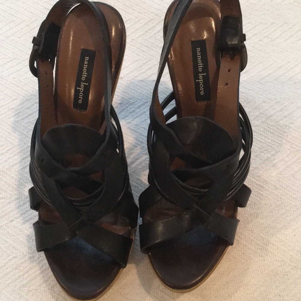 Black platform Nanette Lepore sandal